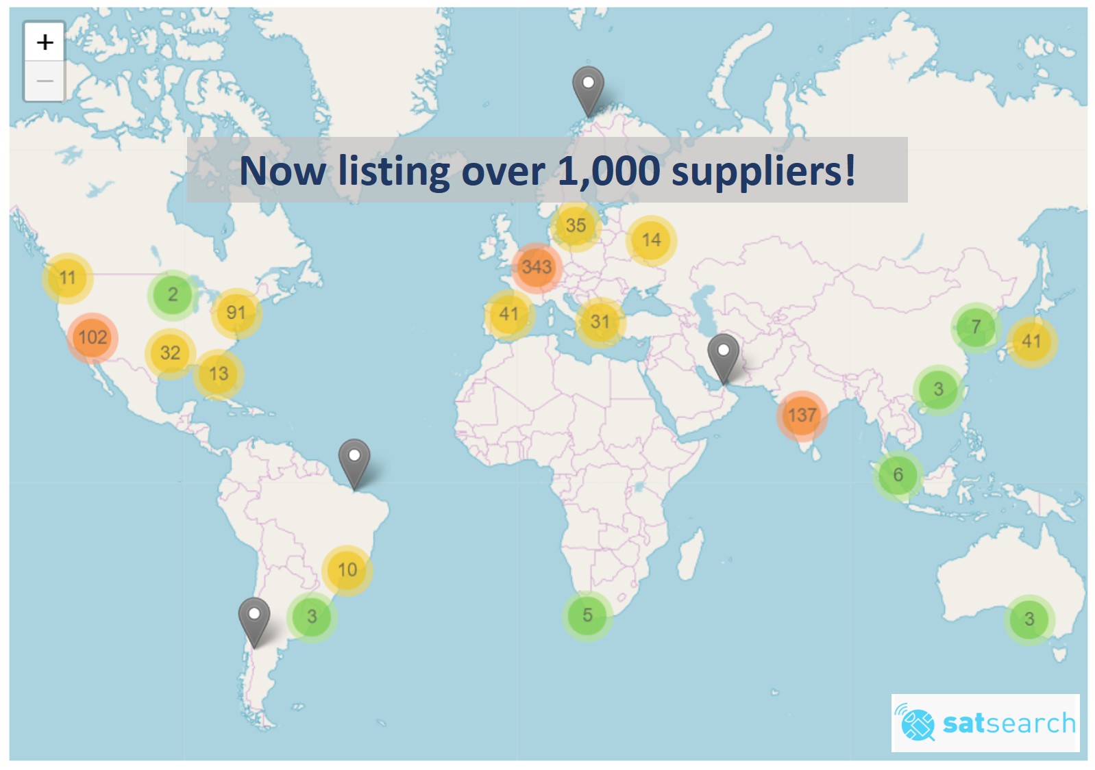 Satsearch hits the 1,000 supplier mark! satsearch blog