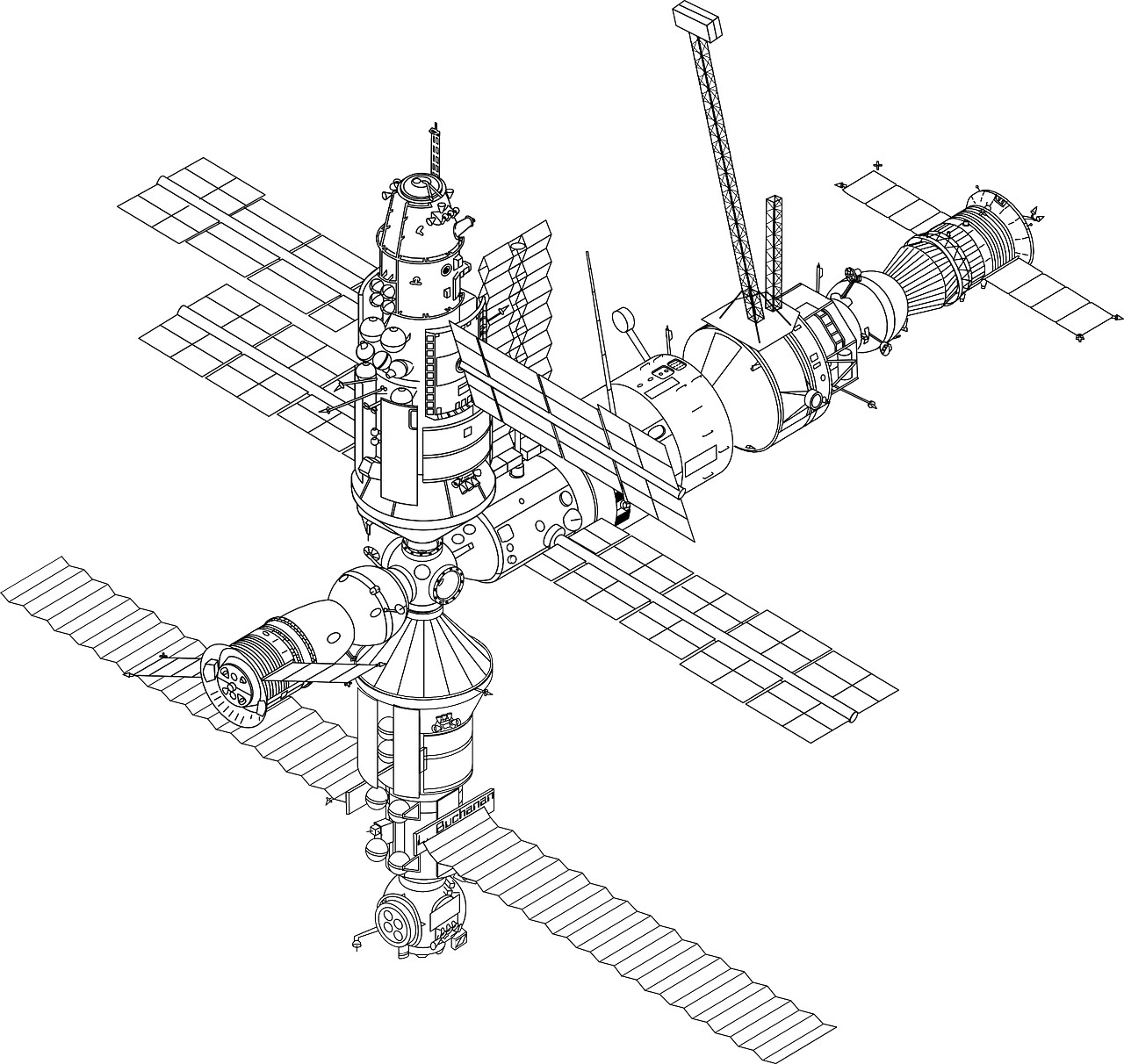Model image of the ISS Model image of the ISS