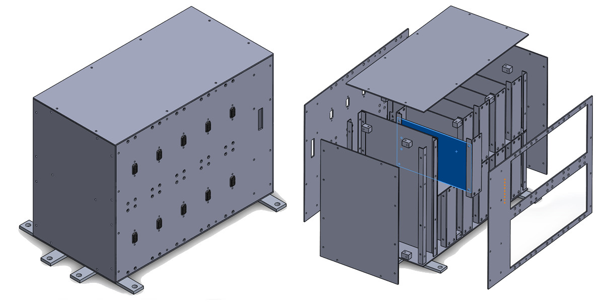 schematic image of the SpaceShare chassis Schematic image of the SpaceShare chassis