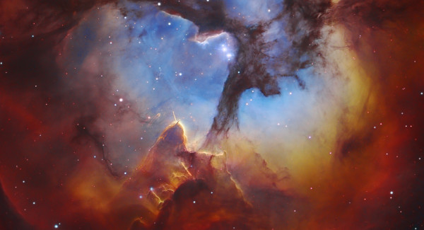 Image a nebula taken by telescope - optical coatings, like those developed by Acktar, are needed for effective performance.