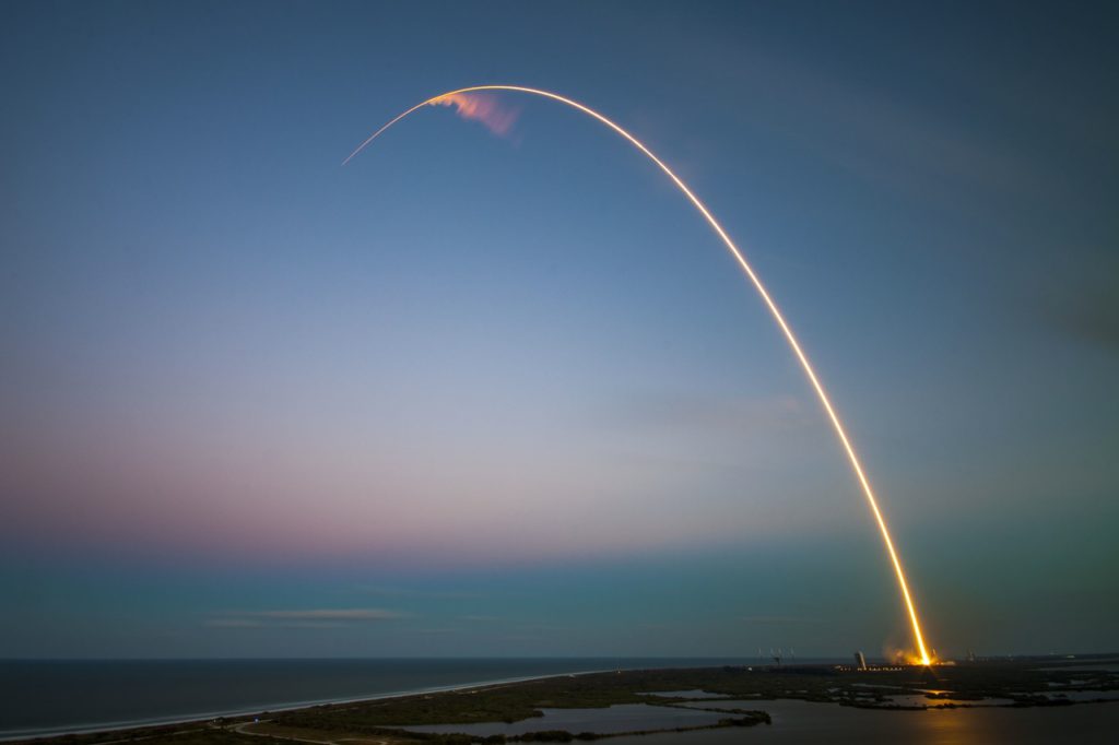 launch image of a spacex rocket on satsearch